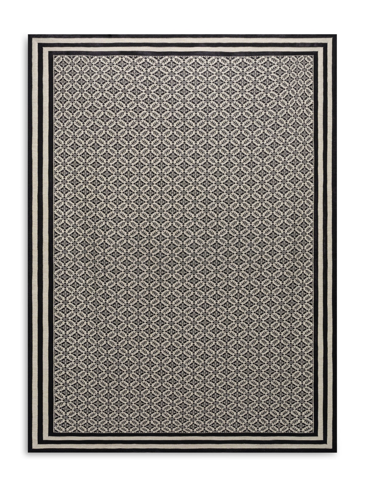 Dale Of Norway FROGNER Merino-Wolldecke – Black - Sand – Packshot