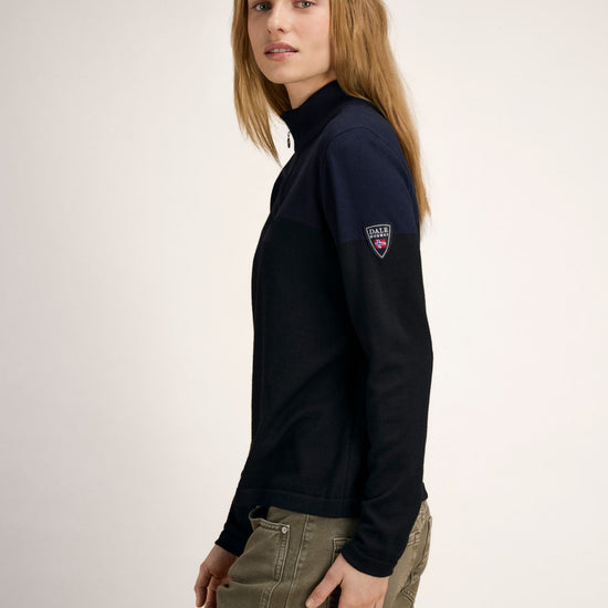 Dale Of Norway BREIDABLIKK Merino-Pullover Damen | Black - Navy | Studio | DALE-96401-C00-02