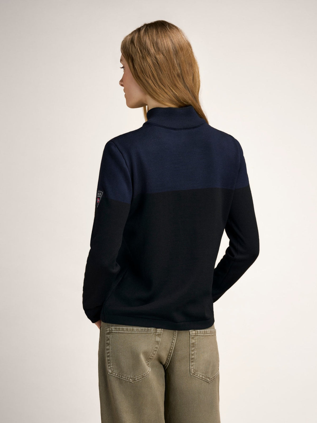 Dale Of Norway BREIDABLIKK Merino-Pullover Damen | Black - Navy | Studio | DALE-96401-C00-03