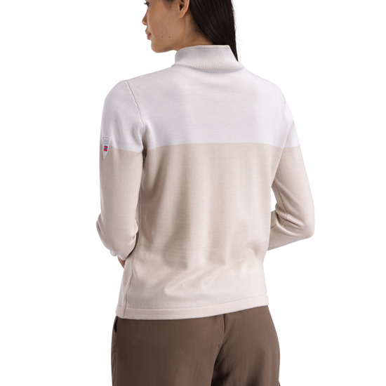 Dale Of Norway BREIDABLIKK Merino-Pullover Damen | Beige - Offwhite | Studio | DALE-96401-P00-02