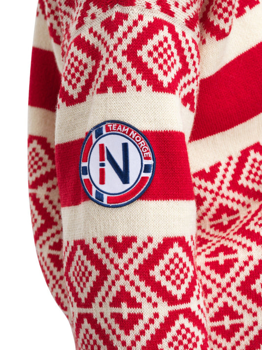 Dale Of Norway TEAM NORWAY CORTINA Damen – Raspberry - Offwhite – Detail 2