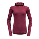 Devold W KVITEGGA MERINO 230 HOODIE - Beetroot XS Unterwäsche - PeakStyle