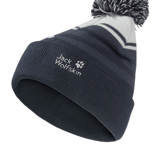 Jack Wolfskin STRIPY POMPOM BEANIE K - Kopfbedeckungen bei PeakStyle