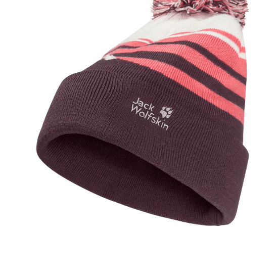 Jack Wolfskin STRIPY POMPOM BEANIE K - Kopfbedeckungen bei PeakStyle