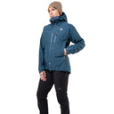 Mountain Equipment W MAKALU JACKET - Majolica Blue - Capsicum Red XS - 8 Regenjacken - PeakStyle