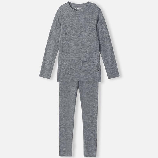 Reima Kinsei Merino-Lyocell-Funktionsunterwäsche Set Kinder - Melange grey