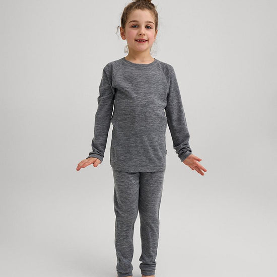 Reima Kinsei Merino-Lyocell-Funktionsunterwäsche Set Kinder - Melange grey - Ansicht 10