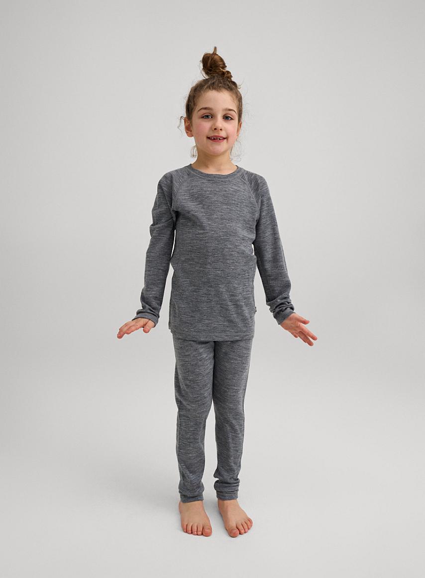 Reima Kinsei Merino-Lyocell-Funktionsunterwäsche Set Kinder - Melange grey - Ansicht 10