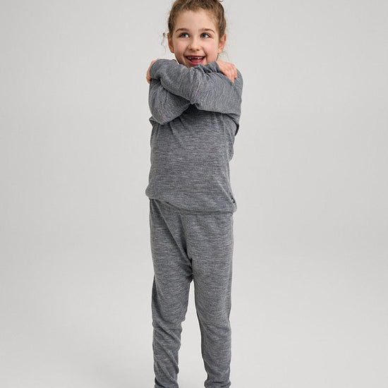 Reima Kinsei Merino-Lyocell-Funktionsunterwäsche Set Kinder - Melange grey - Ansicht 11