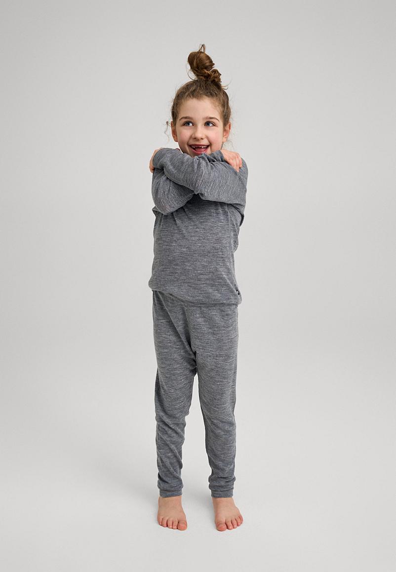 Reima Kinsei Merino-Lyocell-Funktionsunterwäsche Set Kinder - Melange grey - Ansicht 11