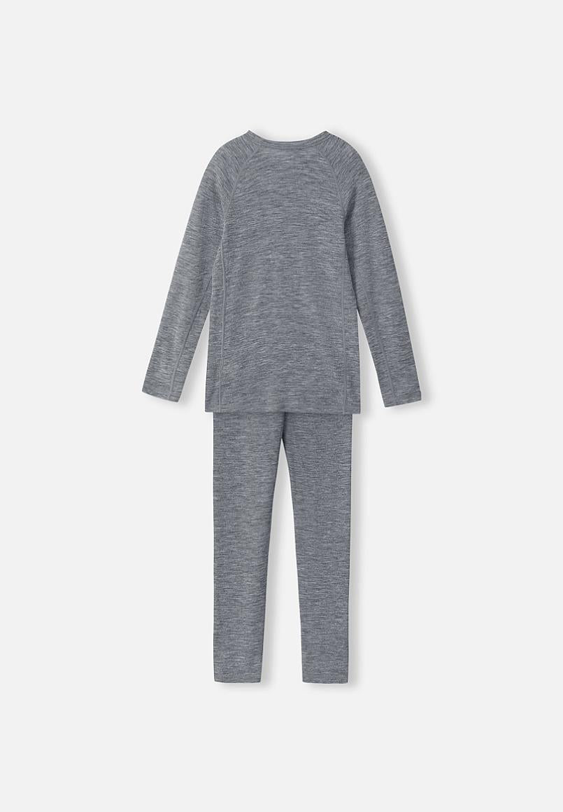 Reima Kinsei Merino-Lyocell-Funktionsunterwäsche Set Kinder - Melange grey - Ansicht 2