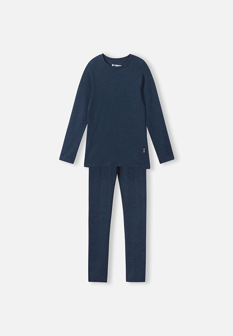 Reima Kinsei Merino-Lyocell-Funktionsunterwäsche Set Kinder - Navy