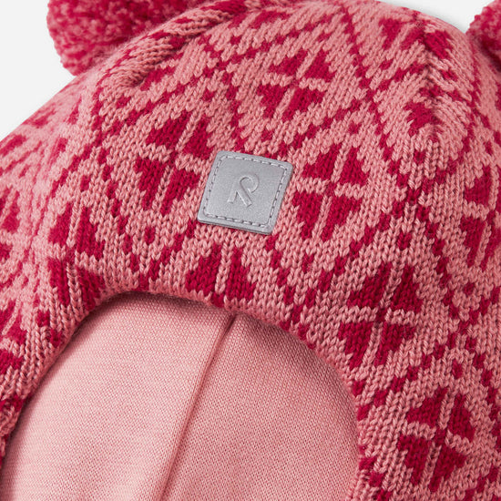 Reima Kuuraan Merino-Balaclava Kinder – Rose Blush – Detailansicht
