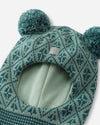 Reima Kuuraan Merino-Balaclava Kinder – Stone Green – Detailansicht