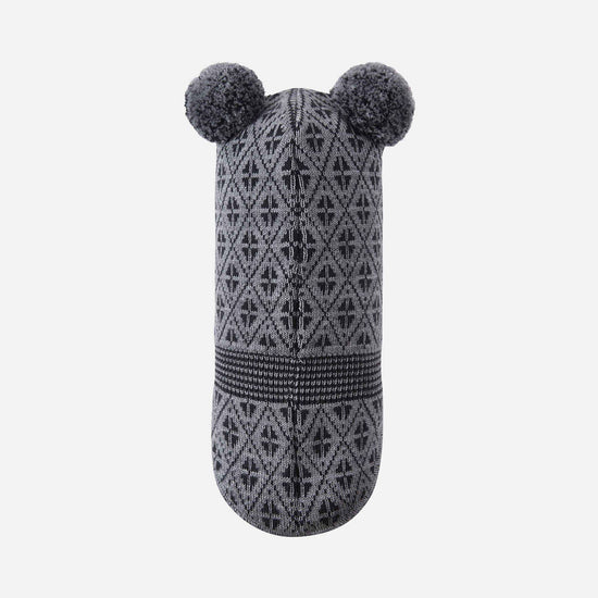 Reima Kuuraan Merino-Balaclava Kinder – Melange Grey – Packshot Rückansicht