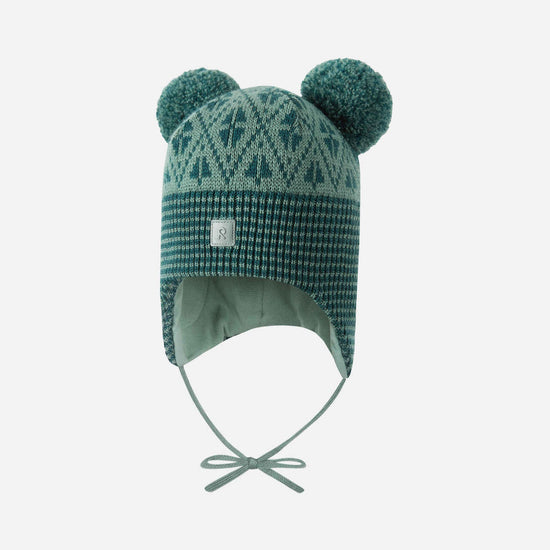 Reima Kuuru Merino-Beanie Kleinkinder – Stone Green – Ansicht 1