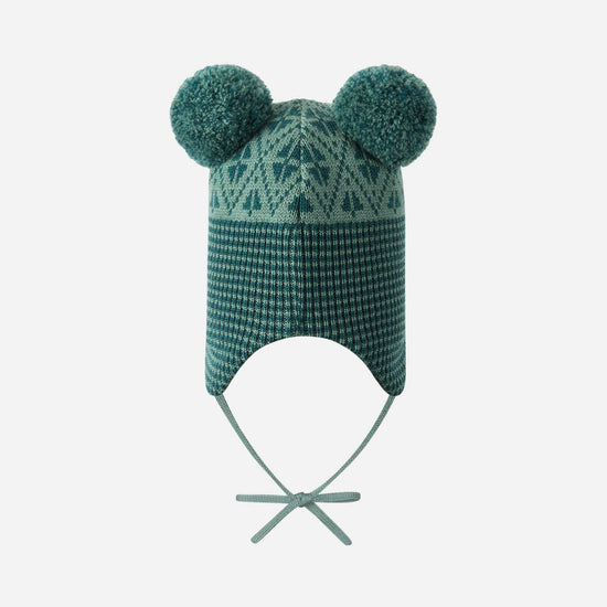 Reima Kuuru Merino-Beanie Kleinkinder – Stone Green – Ansicht 2