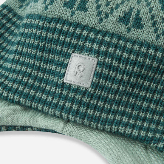 Reima Kuuru Merino-Beanie Kleinkinder – Stone Green – Ansicht 3