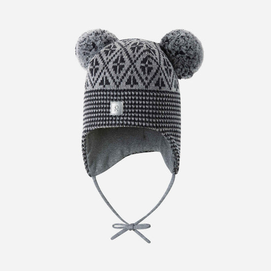 Reima Kuuru Merino-Beanie Kleinkinder – Melange Grey – Ansicht 1