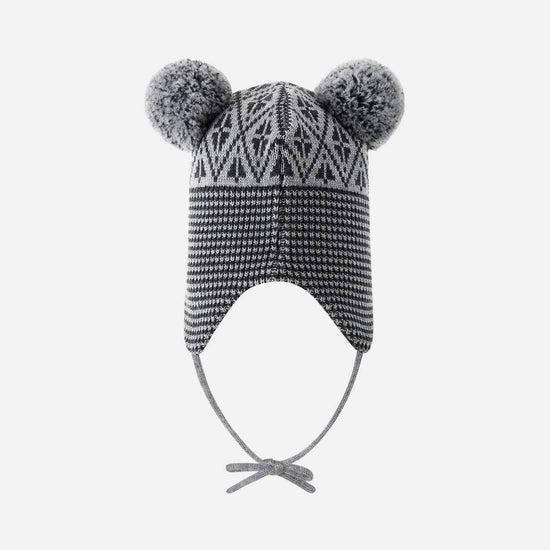 Reima Kuuru Merino-Beanie Kleinkinder – Melange Grey – Ansicht 2