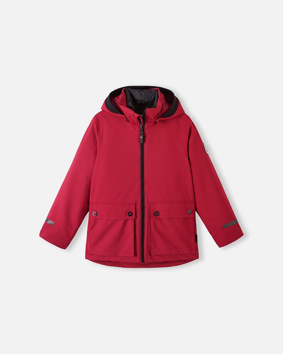 Reima Syddi ReimaTec 3-in-1 Winterjacke Kinder Cranberry – Packshot Vorderseite