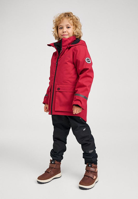 Reima Syddi ReimaTec 3-in-1 Winterjacke Kinder Cranberry – Packshot Rückseite