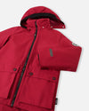 Reima Syddi ReimaTec 3-in-1 Winterjacke Kinder Cranberry – Packshot Ansicht 3