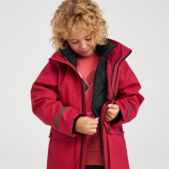 Reima Syddi ReimaTec 3-in-1 Winterjacke Kinder Cranberry – Studioshot 3-in-1
