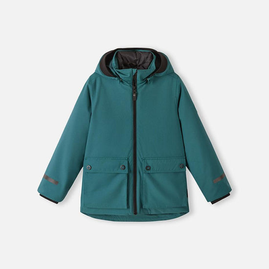 Reima Syddi ReimaTec 3-in-1 Winterjacke Kinder Dark Teal – Packshot Vorderseite