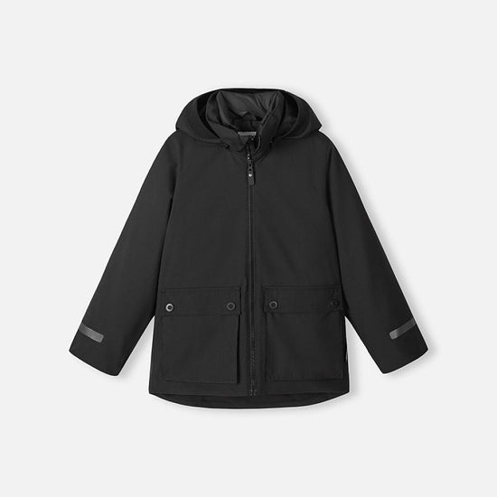 Reima Syddi ReimaTec 3-in-1 Winterjacke Kinder Black – Packshot Vorderseite