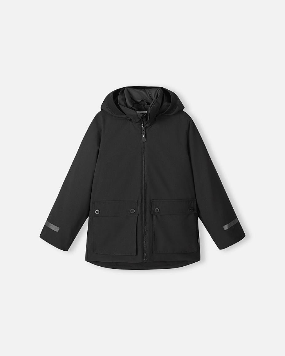 Reima Syddi ReimaTec 3-in-1 Winterjacke Kinder Black – Packshot Vorderseite