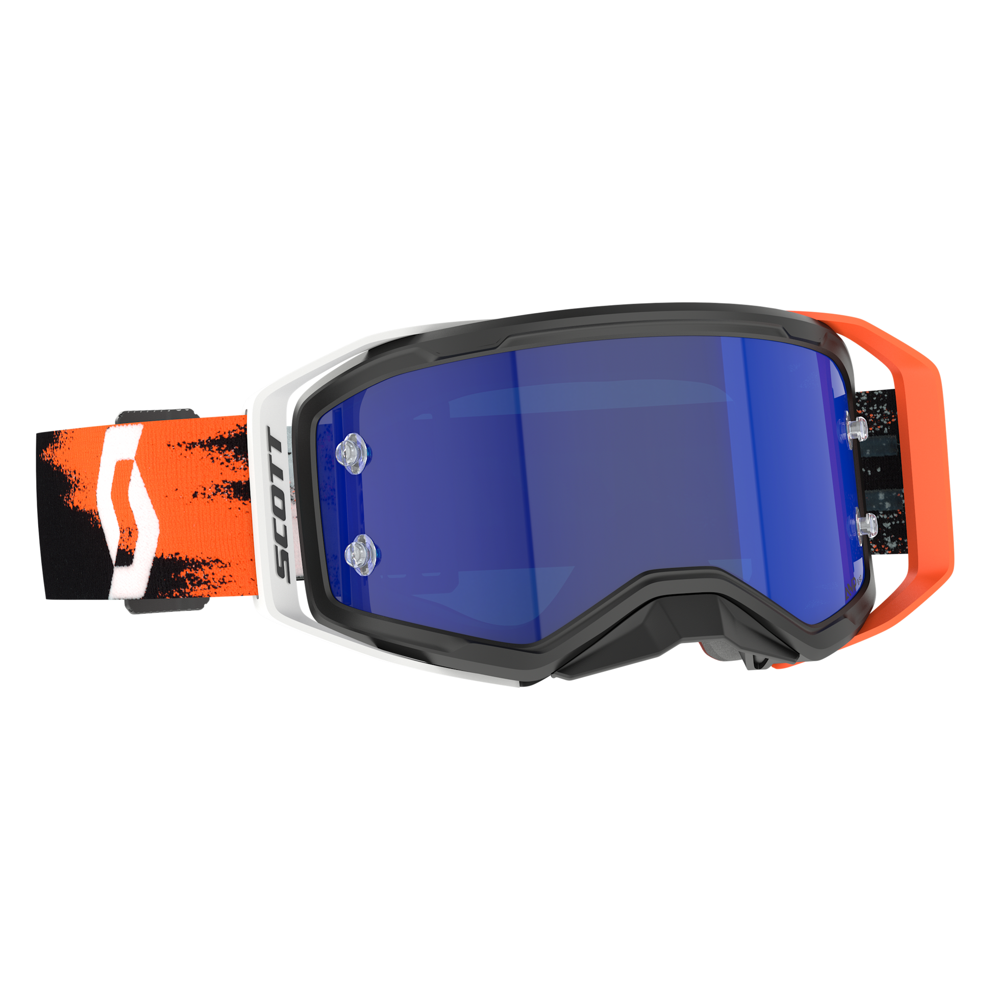 SCOTT 421478 – black/neon orange / blue chrome works