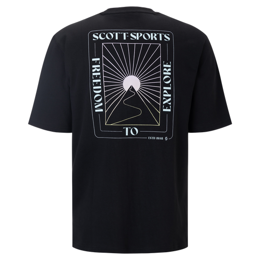 SCOTT Graphic Kurzarmshirt Herren in Schwarz – Rückansicht