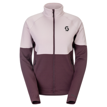 SCOTT Defined Mid Fleecejacke Damen Wax Pink/Cocoa Red Vorderansicht