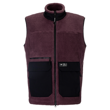 SCOTT Escape Heritage Pile Fleeceweste Herren Cocoa Red/Black Vorderansicht