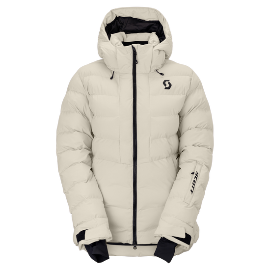 SCOTT Ultimate Warm Wintersportjacke Damen Latte Beige Vorderansicht