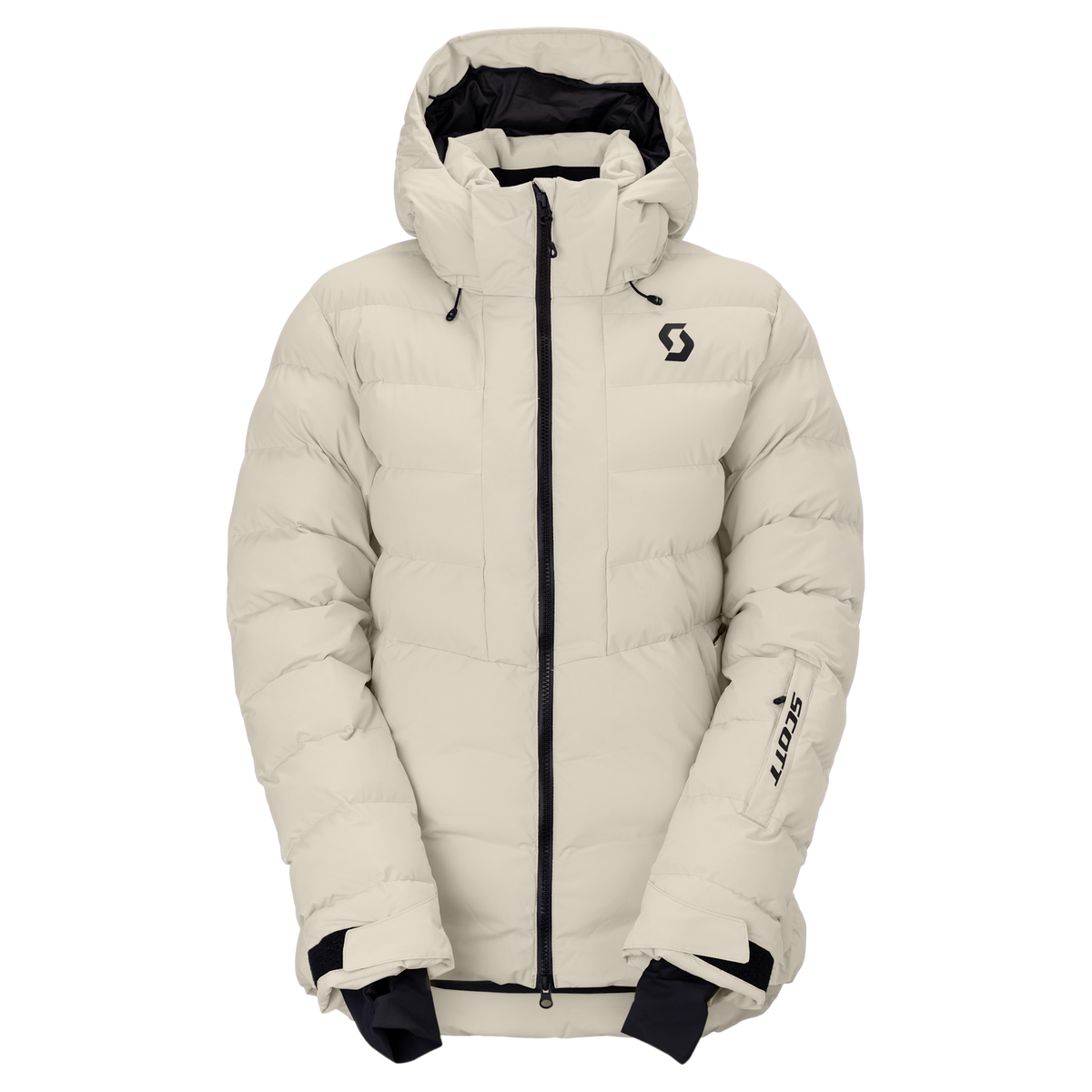 SCOTT Ultimate Warm Wintersportjacke Damen Latte Beige Vorderansicht