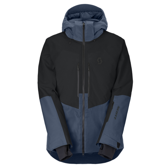 SCOTT Ultimate Dryo Wintersportjacke Herren – Black - Dusk Blue – Vorderansicht