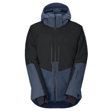 SCOTT Ultimate Dryo Wintersportjacke Herren – Black - Dusk Blue – Vorderansicht
