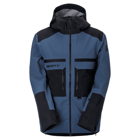 SCOTT Vertic Utility 3L Wintersportjacke Herren – Dusk Blue - Black – Vorderansicht