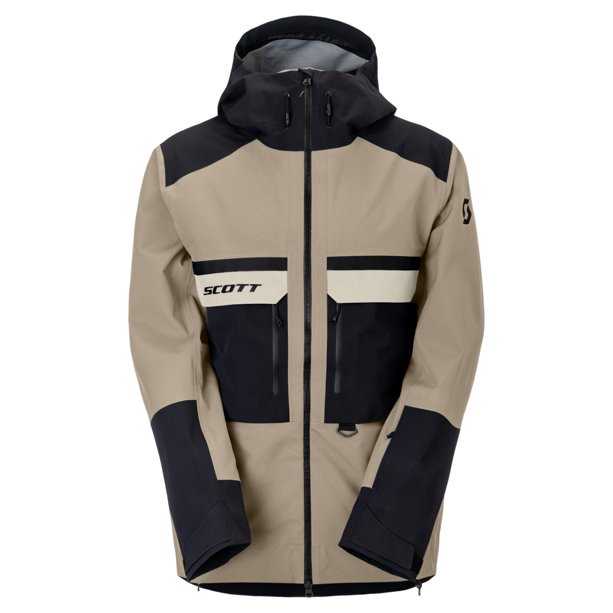 SCOTT Vertic Utility 3L Wintersportjacke Herren – Portobello Beige - Black – Vorderansicht