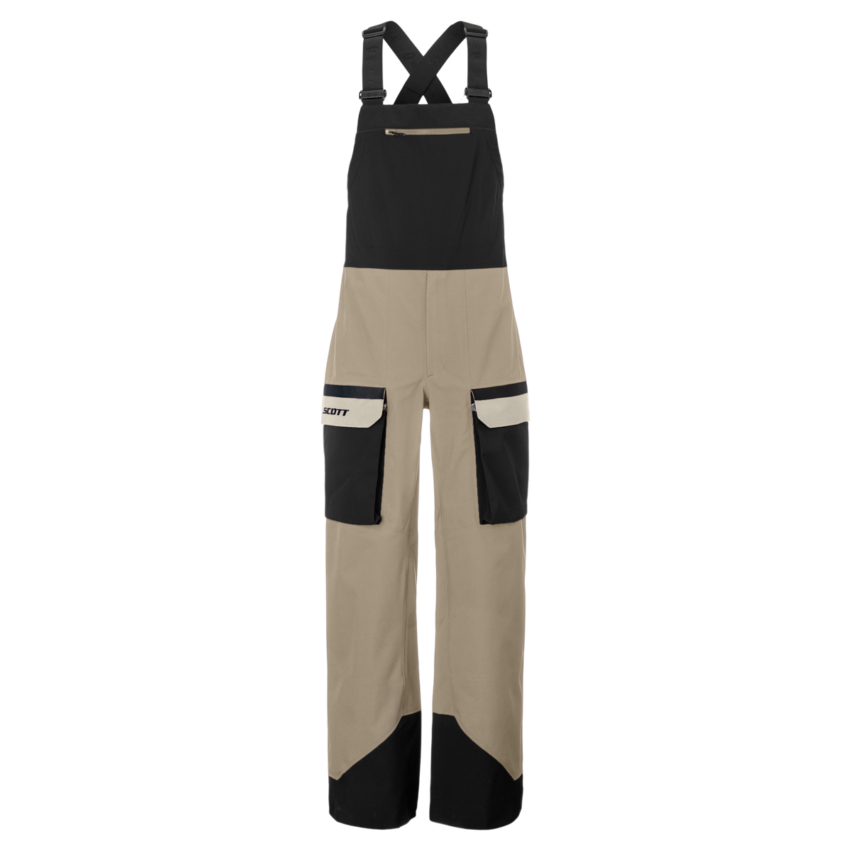 SCOTT Vertic Utility 3L Wintersporthose Herren – Portobello Beige - Black – Vorderansicht