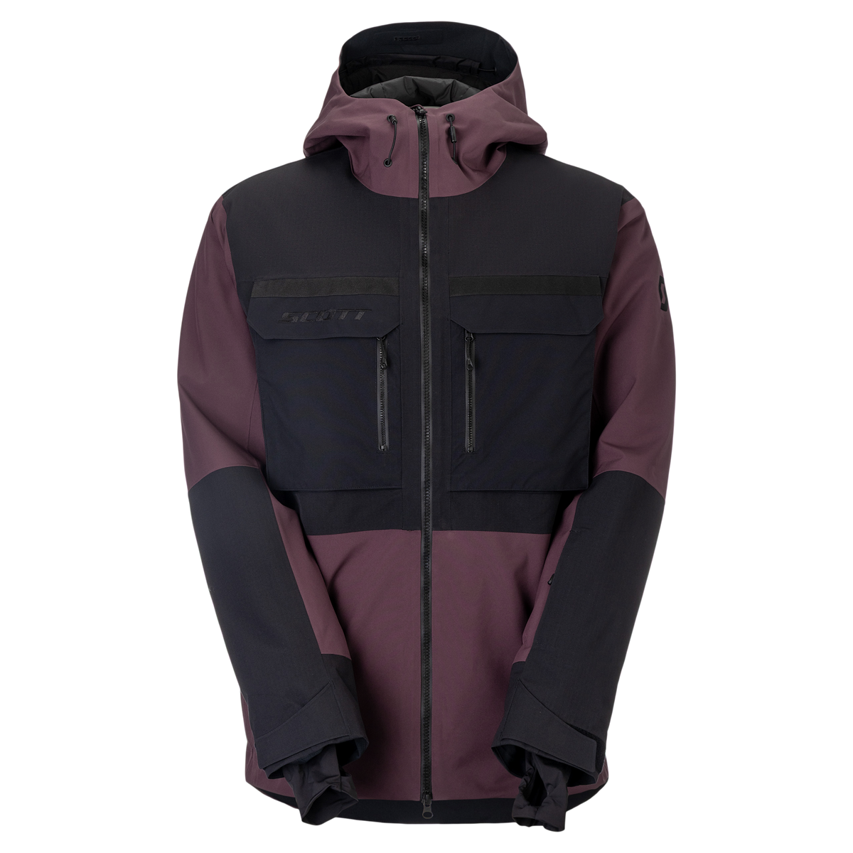 SCOTT Ultimate Dryo Utility Wintersportjacke Herren Cocoa Red - Black Vorderansicht