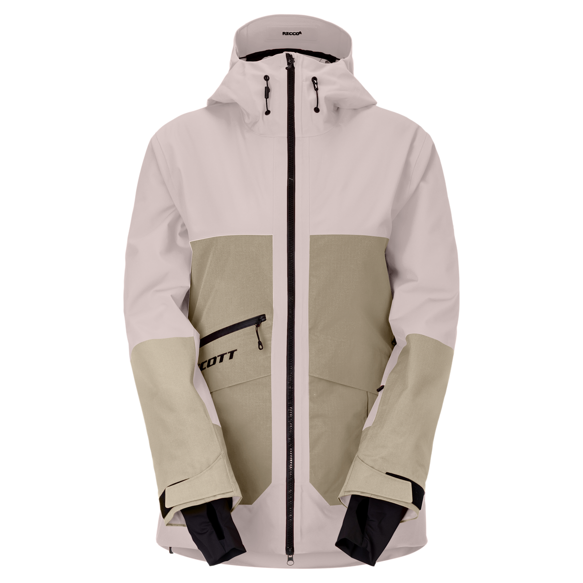SCOTT Ultimate Dryo Utility Wintersportjacke Damen Wax Pink - Portobello Beige Vorderansicht