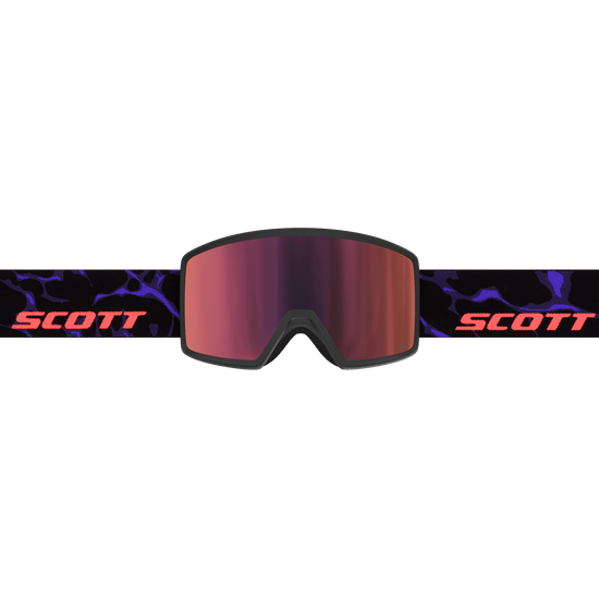 SCOTT Neo Skibrille Black - Purple - AMP Red Chrome S3 – Seitenansicht