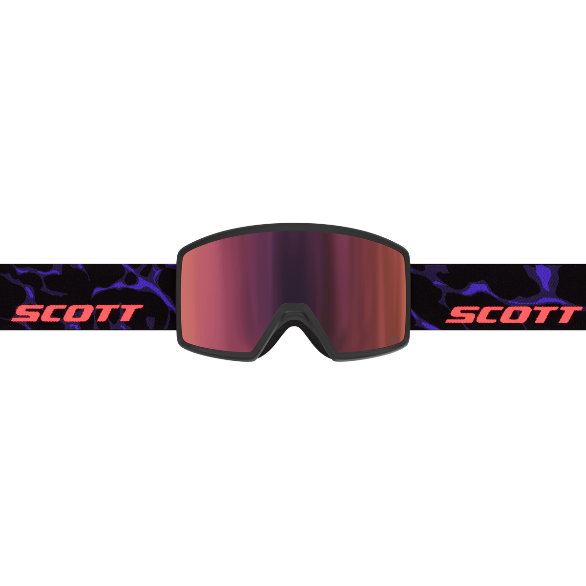 SCOTT Neo Skibrille Black - Purple - AMP Red Chrome S3 – Seitenansicht
