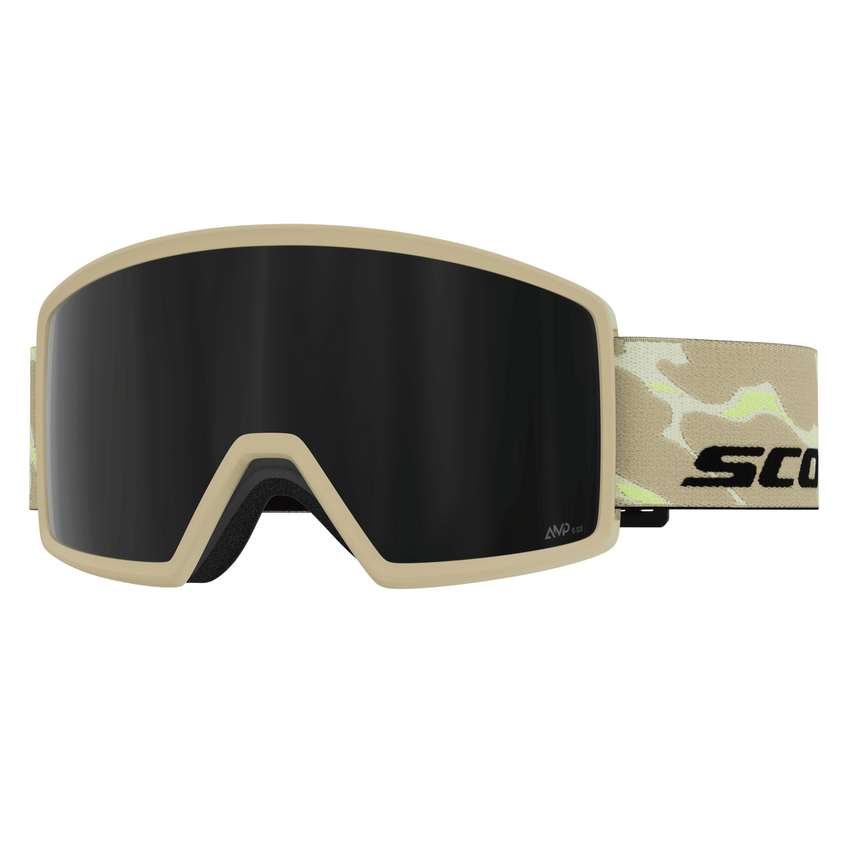 SCOTT Neo Skibrille Mojave Beige - AMP Black Chrome S3 – Vorderansicht