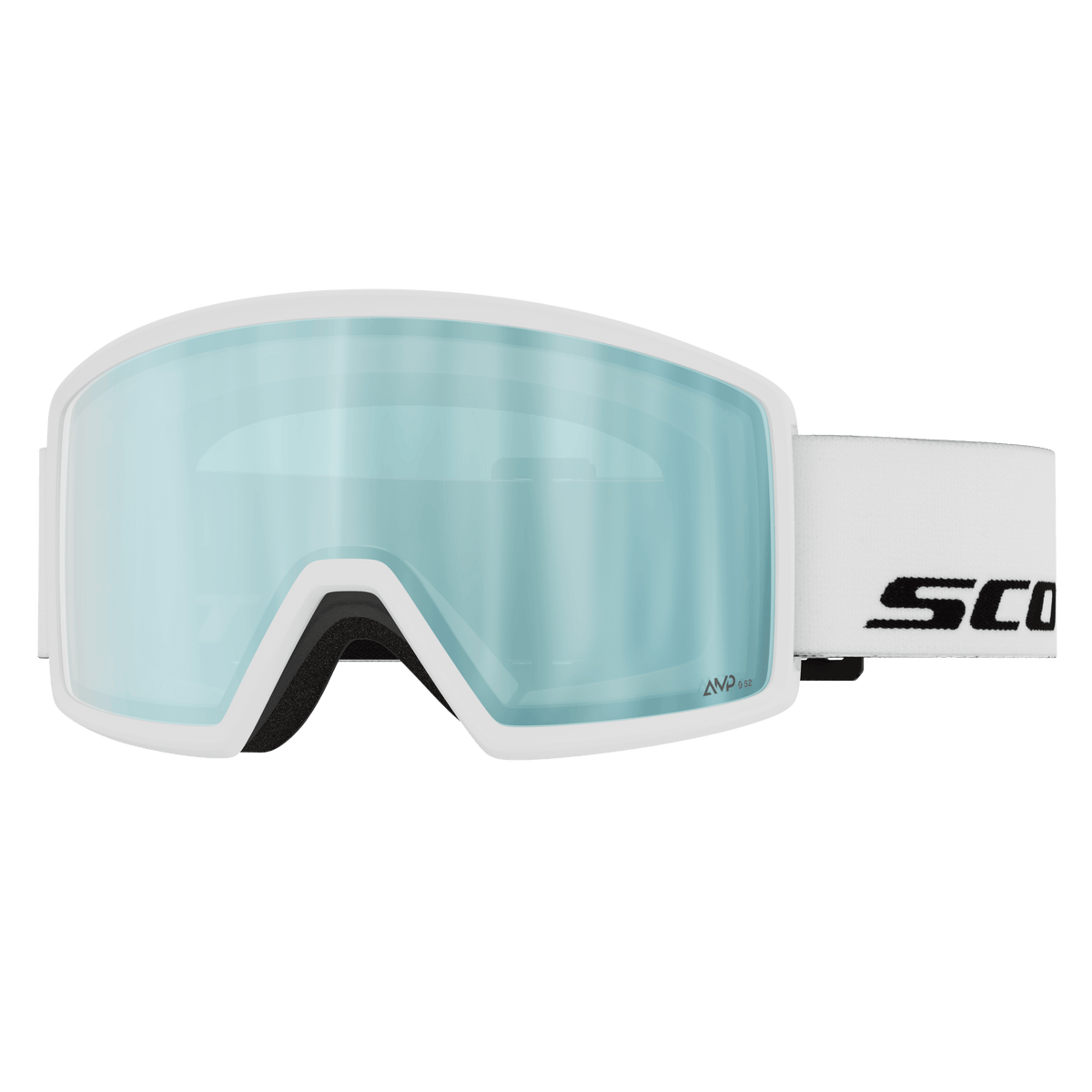 SCOTT Neo Skibrille White - AMP Ice Chrome S2 – Vorderansicht