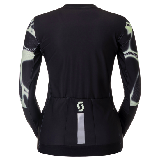 SCOTT Pro Mid Langarm-Radtrikot Damen Black - Vapour Green Rückansicht