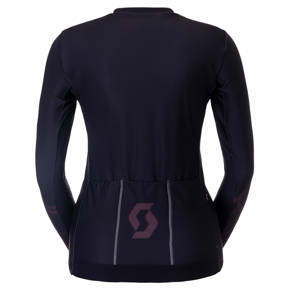 SCOTT Pro Mid Langarm-Radtrikot Damen Cocoa Red - Black Rückansicht